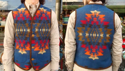 フリーホイーラーズ　 ウールベスト 38　サドルロックベスト　ネイティブ フリーホイーラーズ ウールベスト 38 サドルロックベスト